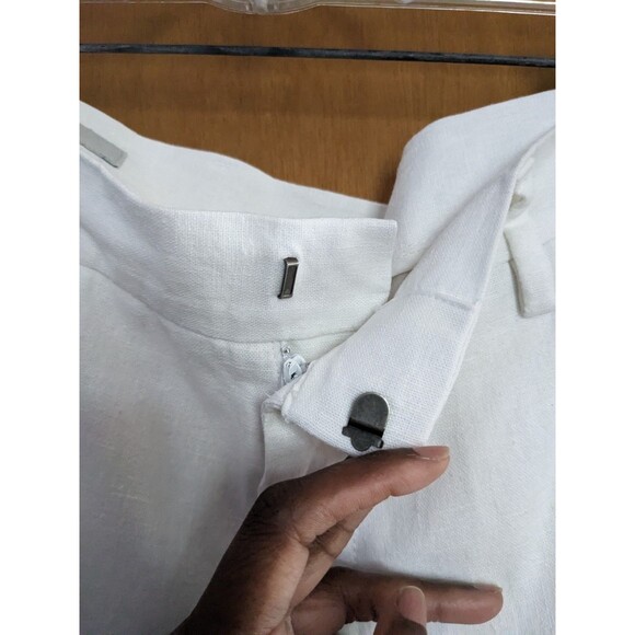 Perry Ellis Portfolio Travel Luxe White Linen Cotton Blend Pants Men's - Picture 8 of 9